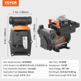 VEVOR Fuel Transfer Pump 12V 15 GPM 1/4 HP Diesel Pump with Auto Fuel Nozzle V952-FBBMG15GPM14E8RUQV9