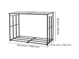 Firewood Rack with Sloped Roof, 143cm Outdoor Firewood Holder, 1/4 Cord Log Storage Shed, 299kg Max V952-HWDCJ4FT20MMZB5Q6001V0