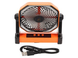 Camping Fan with LED Lantern 4 Levels 270 Degree Pivot Large Air Volume USB Rechargeable Outdoor V1294-YM0716-3113220171012