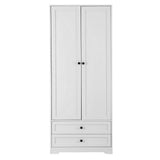 Artiss Wardrobe Clothes Closet Storage Organizer with 2 Doors White FURNI-L-WR02-2D-WH-AB