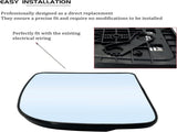 Ford Passenger Right Side Heated Mirror Glass Replacement for E150 E250 E350 E450, Excursion, F-250 V1189-LC-AMZ-00192