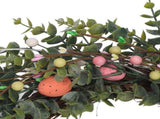 18 Inch Artificial Easter Wreath with Pastel Eggs Colorful Berries Easter Egg Wreath for Front Door V1294-YM0901-3115250001311