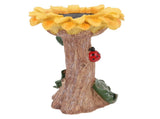 Sunflower Birdbath Resin Weather Resistant Ample Capacity Beautiful Bird Bath Feeder for Garden Yard V1294-YM0901-3111240121611