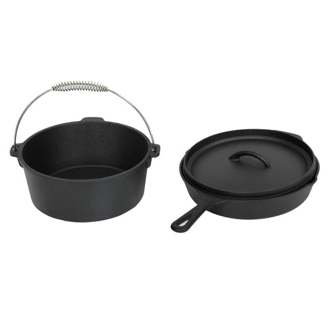 Toque 3PCS Cast Iron Frying Pan and Cast Iron Pot Set KT1007_NZ