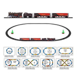Electric Classic Toy Train Set Vehicle Rail Track Carriages Kids V891-ZY-TRAINTONBC-X1