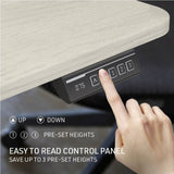 FORTIA Sit To Stand Up Standing Desk, 150x68cm, 72-118cm, Height Adjustable, 50kg Rated, White Oak V219-ADKSSTFO5WOSA