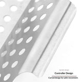 Grill Basket, Stainless Steel Grilling Basket, BBQ Grill Basket Wok for Vegetable, Kabobs, Shrimps, V1192-AZ-W-6419