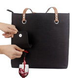 Portable Canvas Wine Tote with Drink Dispenser, Insulated Wine Bag, Black, One Size, Adult, V1192-AZ-W-3267