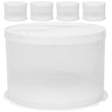 Round Paper Cake Boxes 5-Pack for Parties, Home, Dessert Shops, Bakery Supplies and Food Storage V1370-AZ4-09898