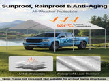 Carport Replacement Canopy, 6 x 3 m Potable Garage Tent Top Tarp, UV-Resistant & Waterproof Car V952-CKPB10X20FTHHVXKO001V0