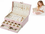 Jewelry Box Multi-Layer Jewelry Organizer Portable Storage Box for Rings Earrings Necklaces Retro V1237-ZY-917-248
