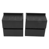 4pcs Furniture Riser Black Enlarged Widened Rectangle Rubber 3in Furniture Leg Mat for Home V1294-YM0717-3114220071811