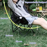 RAZOJESS Enlarged Moon Chair for Outdoor Camping Fishing Picnic Green V255-MOON-LC-GR