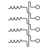 4PCS Spiral Tent Tacks Iron Stable Spiral Type Heavy Duty Spiral Tent Stake for Tent Trampolines V1294-YM0703-3111230089811