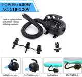 Electric Air Pump for Inflatable Air Tumble Track Gymnastics Mat,Raft Boat Electric Pump with 4 V1366-AZ2-W-03649