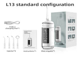 L13 White Portable Electric Water Flosser - Handheld Teeth Cleaner, USB Rechargeable, Deep Oral V888-ELOSUNG11763