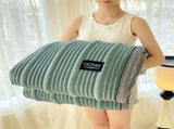 A-Class Rabbit Fur Blanket Soft Blanket Home Decor Blanket Comfortable Blanket - Khaki - Size S V1347-114-74591-KHK-S150-200CM