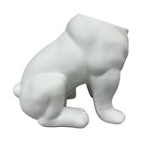 Urban Attitude Maggie Bulldog Planter - Matte White V398-UA-TH669WHT