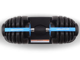 Powertrain 24kg Adjustable Dumbbell Home Gym Exercise Weights Free Workout Blue DMB-BF1-024-1-BU