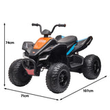 MCL35 McLaren Kids Toy Ride On Electric Quad Bike - Black CAR-MCL-35L-BK