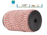 500M White&Red Electric Livestock Fence Wire Stainless Steel Conductive Rope V1294-YM0901-JYA01100