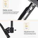 Adjustable Single Screen Tv Wall / Ceiling Mount - 32-70 Inch 0.5-3M Range PRL-4313TS