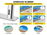 Swimming Pool Handrail Ladder Handrail Stainless Steel Rail w/ Base Plate V952-WYCYCBX449X344MSTV0