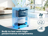 Devanti 16L Dehumidifier Portable Air Dryer Moisture Absorber 5.5L Water Tank Home DH-B-16L-WH
