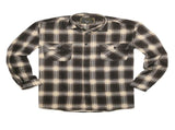 Mens Flannelette Long Sleeve Shirt 100% Cotton Check Authentic Flannel - Full Placket - Black - 7XL V563-FS-FP20-99-7XL