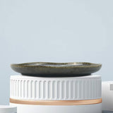 3 Pieces Reactive Glazed Ceramic Organic Fine Dinner Set with Plate and Bowl EARTHY AQUA V274-HA-LA-P0024301-BU