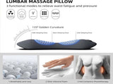Lumbar Cushion 3 in 1 Massage and Heating Support USB Dark Gray V1188-MS-708-012