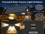 4 Pieces solar wall lamps, Warm white, waterproof, LED decorative outdoor wall lamps, for verandas, V1189-LC-HW-00220