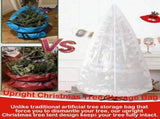 9.84 ft Upright Christmas Tree Storage Bag White Extra Large Jumbo Removal Disposal with Zipper V1259-DP01-A-1181