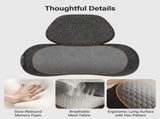 Ergonomic Memory Foam Neck and Shoulder Massage Pillow with Vibration, Infrared Heat, and Airbag V1341-ZY-3RMWNT5H-GREY