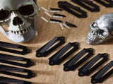 12-Piece Skull Wall Hook Set - Black Steel Hook for Decoration - Includes Mounting Kit V1188-ZXY-131-269