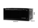 Stacked Shoe Box Acrylic Sneaker Display 6PC Black SHOEBOX1002-6PC-BK