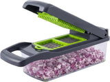 13-in-1 Vegetable Chopper with 8 Interchangeable Stainless Steel Blades and Storage Box for Slicing, V1189-LC-KF-00013