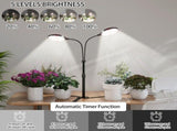 Dual Ring LED Grow Lights for Indoor Plants, 6000K Full Spectrum, Auto On Off Timer 4/8/12/18Hrs, V1237-ZY00B0D6RD1ZV2