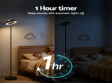 Artiss 2-in-1 LED Floor Lamp with Galaxy Projector &Remote, 178cm Tall Torchiere Standing Light with LAMP-FLOOR-2IN1-BK