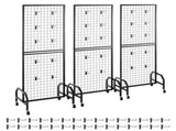 3 Packs Grid Wall Panels, 600 x 1640mm Wire Grid Panels Display Rack, Movable Art Display Shelf with V952-LSWGQ6070INC9Q86I001V0