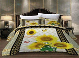 Golden Girasole Summer Bloom Quilt / Doona / Duvet Cover set V745-AQ043887Q3