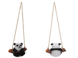 Panda Swing Statue Resin Animal Garden Outdoor Statue for Patio Yard Lawn Home Office V1294-YM0523-3111210393511