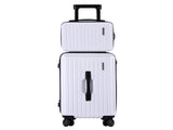 Wanderlite 2pcs Trunk Luggage Suitcase Travel Carry On TSA Lock 12" 20" White LUG-ABS-TRUK-12-20-WH
