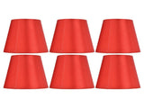6PCS E14 Lamp Shade Fabric Lampshade Table Lamp Ceiling Lamp Shade for Bedroom Living RoomBright Red V1294-YM0715-3119210283111