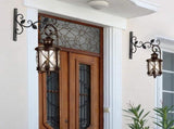 3 Leaves Style Metal Hanging Plant Brackets 12 inches x 7.5 inches,Pack of 2,Wall Mount Plant V1366-AZ2-W-24461