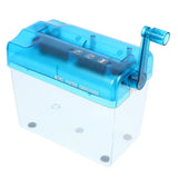 Blue Wear-Resistant Manual Shredder for Home Easy Crank Operation V1192-AZ-W-30479