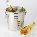 Stainless Steel Ice Bucket for Kitchen Use, Plated Multi-Purpose Beverage Cooler and Drink Holder V1192-AZ-W-27515