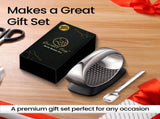 Gourmet Easy Garlic Press Rocker, Stainless Steel Garlic Crusher with Eject Base, Garlic Grinder V1376-GARLEROCK