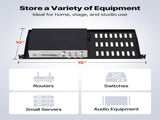 1U Server Rack, 4 PCS, 22.68 kg Max Load-Bearing Vented Cantilever, Wall Mount or Rack Mount V952-FWQJJGB4J1U1MWT05001V0