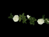Flowering White Artificial Rose Garland 190cm V637-DP1191290